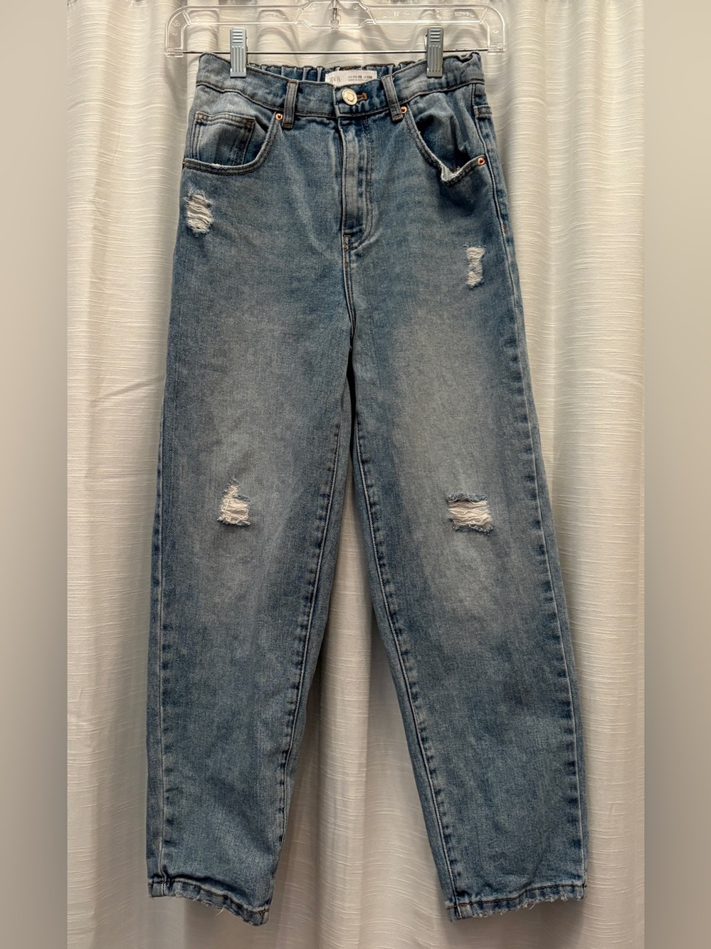 Zara Boy's Relaxed Baggy denim Light Blue Relaxed Denim Jeans